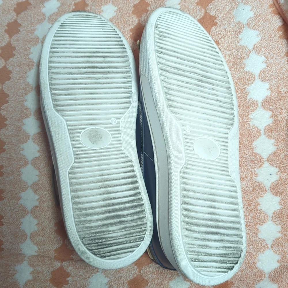 Navy and Tan Leather Men's Shoes